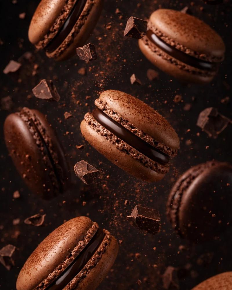 Chocolate macarons